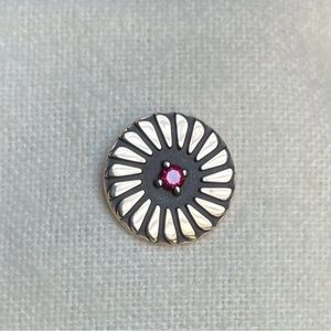 James Avery 14K Yellow Gold Ruby Tie Tack Pin Pendant